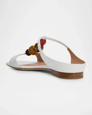 Malone Souliers Lena Beaded T-Strap Leather Sandals | Thumbnail 4 Malone Souliers Lena Beaded T-Strap Leather Sandals | Thumbnail 4