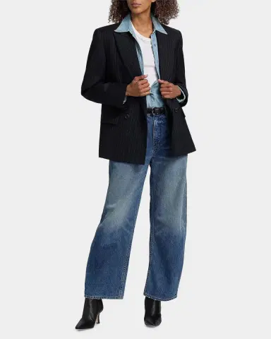 Nili Lotan Leston Pinstriped Stretch-Wool Blazer | Thumbnail 2 Nili Lotan Leston Pinstriped Stretch-Wool Blazer | Thumbnail 2