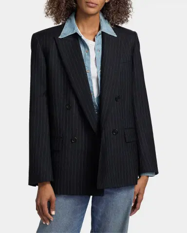 Nili Lotan Leston Pinstriped Stretch-Wool Blazer | Thumbnail 4 Nili Lotan Leston Pinstriped Stretch-Wool Blazer | Thumbnail 4