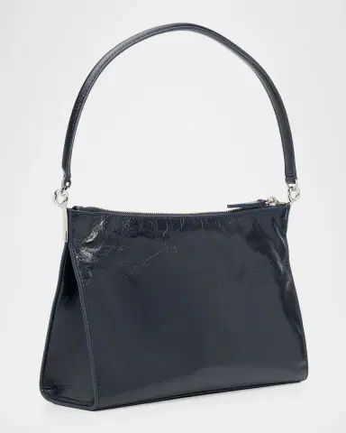 Veronica Beard Small Crinkled Leather Top-Handle Bag | Thumbnail 2