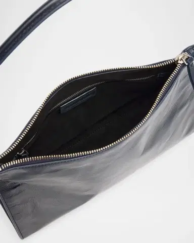 Veronica Beard Small Crinkled Leather Top-Handle Bag | Thumbnail 3
