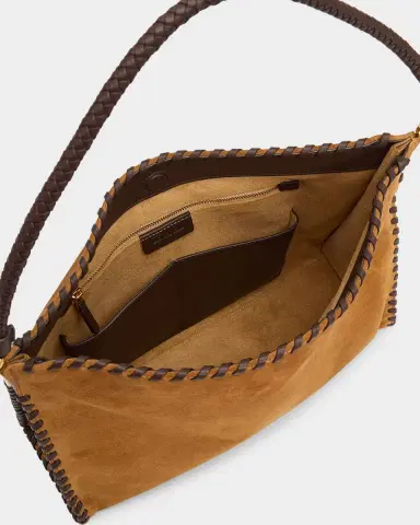 Veronica Beard Whipstitch Suede Shoulder Bag | Thumbnail 3 Veronica Beard Whipstitch Suede Shoulder Bag | Thumbnail 3