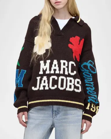Marc Jacobs Varsity Knit Polo Sweater | Thumbnail 4 Marc Jacobs Varsity Knit Polo Sweater | Thumbnail 4