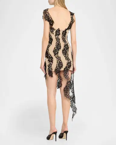 GIUSEPPE DI MORABITO Act II: The Fall of Icarus Lace Mini Dress | Thumbnail 3