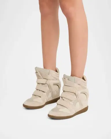Isabel Marant Bekett Leather & Suede High-Top Platform Sneakers | Thumbnail 2