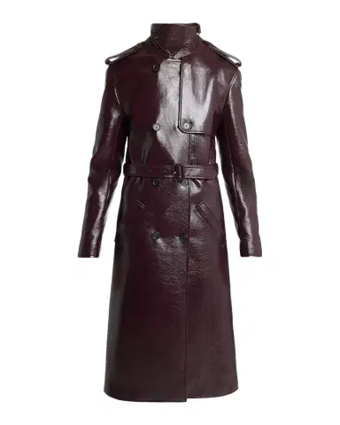 Courrèges Vinyl Double-Breasted Belted Long Trench Coat | Thumbnail 1