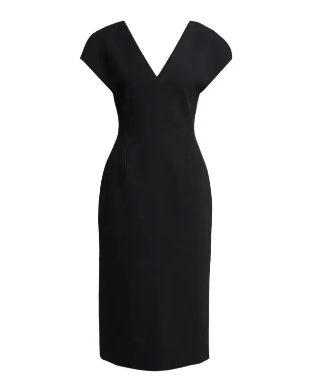 Jil Sander Wool Sable Midi Dress