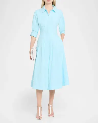 Simkhai Jazz Pintuck Midi Shirtdress | Thumbnail 2