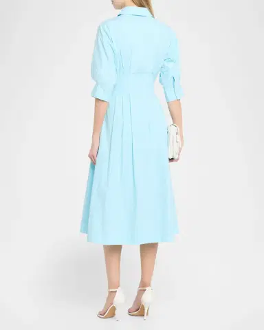 Simkhai Jazz Pintuck Midi Shirtdress | Thumbnail 3