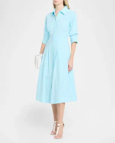 Simkhai Jazz Pintuck Midi Shirtdress | Thumbnail 4
