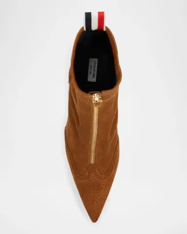 Thom Browne 90mm Wingtip Suede Booties | Thumbnail 5 Thom Browne 90mm Wingtip Suede Booties | Thumbnail 5