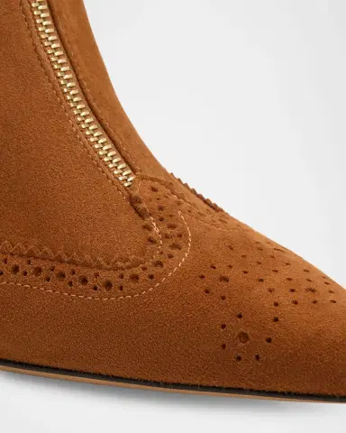 Thom Browne 90mm Wingtip Suede Booties | Thumbnail 6 Thom Browne 90mm Wingtip Suede Booties | Thumbnail 6
