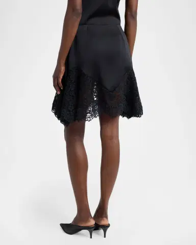 Stella McCartney Lace-Trim Satin Mini Skirt | Thumbnail 3 Stella McCartney Lace-Trim Satin Mini Skirt | Thumbnail 3