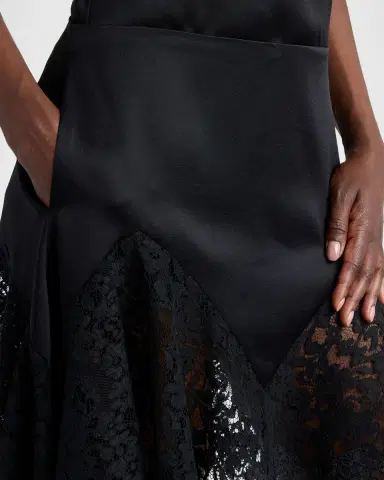 Stella McCartney Lace-Trim Satin Mini Skirt | Thumbnail 5 Stella McCartney Lace-Trim Satin Mini Skirt | Thumbnail 5