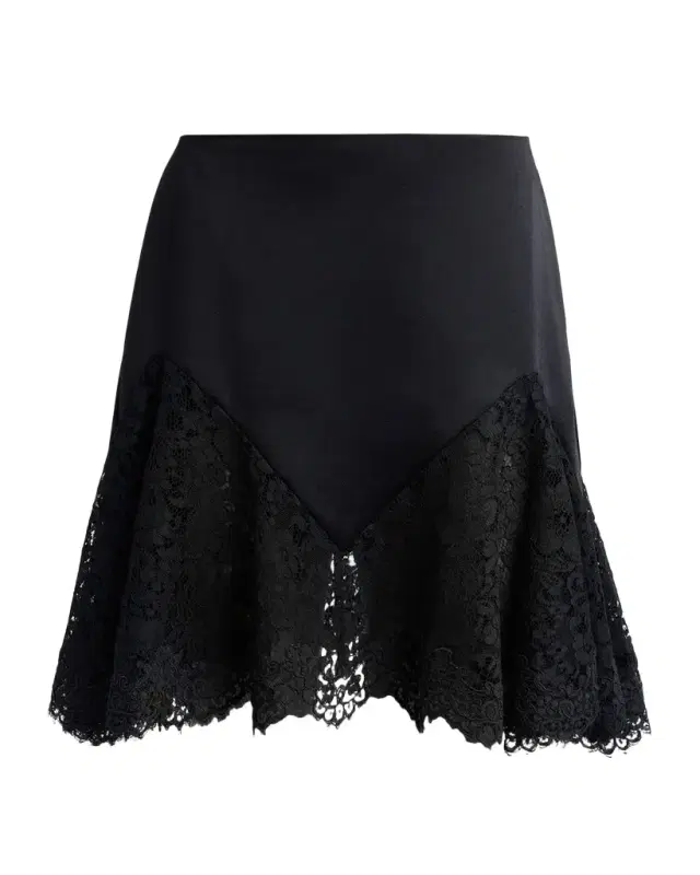 Stella McCartney Lace-Trim Satin Mini Skirt