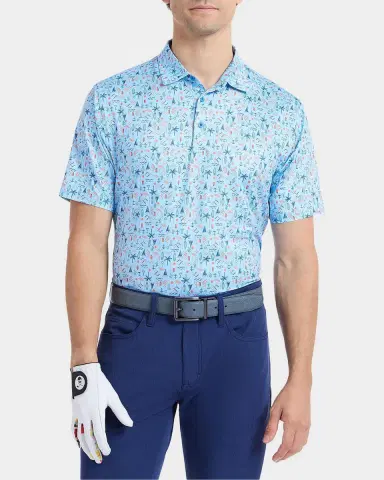 Robert Graham Coastal Vibes Performance Knit Polo Shirt | Thumbnail 4 Robert Graham Coastal Vibes Performance Knit Polo Shirt | Thumbnail 4