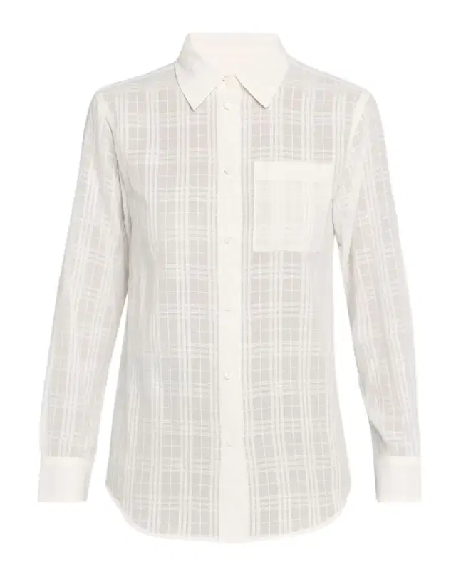 Burberry Emma Check Cotton Voile Button-Down Shirt