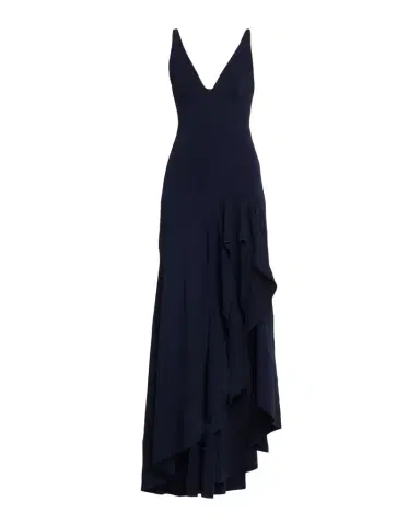 Stella McCartney Sleeveless V-Neck Frill Slit Maxi Dress | Thumbnail 1 Stella McCartney Sleeveless V-Neck Frill Slit Maxi Dress | Thumbnail 1