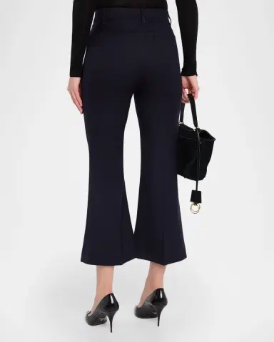 Stella McCartney Mid-Rise Wool Kickflare Crop Pants | Thumbnail 3 Stella McCartney Mid-Rise Wool Kickflare Crop Pants | Thumbnail 3