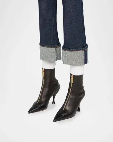 Thom Browne 90mm Wingtip Leather Booties | Thumbnail 2 Thom Browne 90mm Wingtip Leather Booties | Thumbnail 2