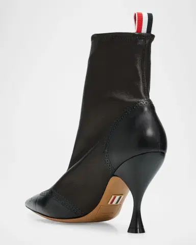 Thom Browne 90mm Wingtip Leather Booties | Thumbnail 4 Thom Browne 90mm Wingtip Leather Booties | Thumbnail 4