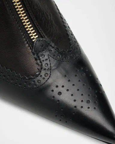 Thom Browne 90mm Wingtip Leather Booties | Thumbnail 5 Thom Browne 90mm Wingtip Leather Booties | Thumbnail 5