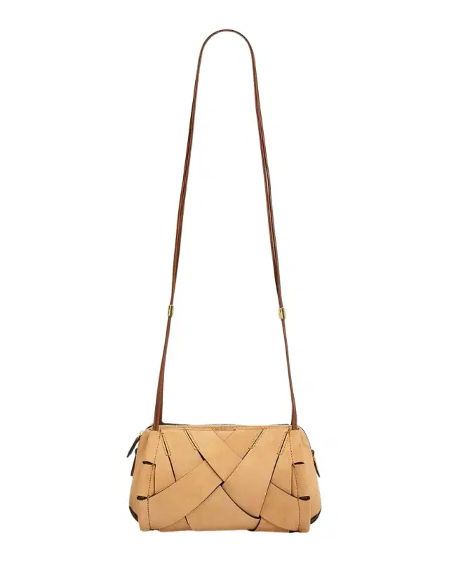 Ulla Johnson Charlotte Woven Suede Camera Bag