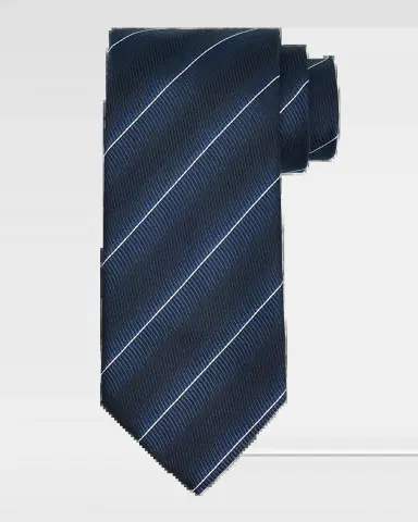 Tom Ford Men's Linen Diagonal Stripe Tie | Thumbnail 2 Tom Ford Men's Linen Diagonal Stripe Tie | Thumbnail 2