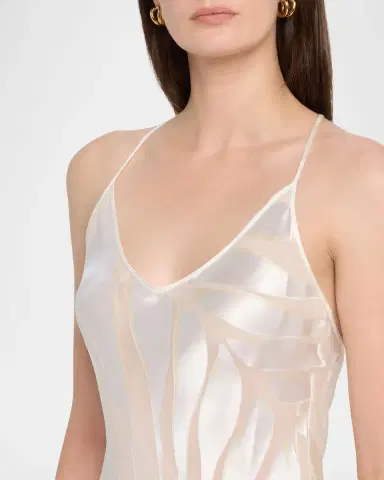 Roberto Cavalli Sleeveless Ray Devoré Backless Midi Slip Dress | Thumbnail 5 Roberto Cavalli Sleeveless Ray Devoré Backless Midi Slip Dress | Thumbnail 5