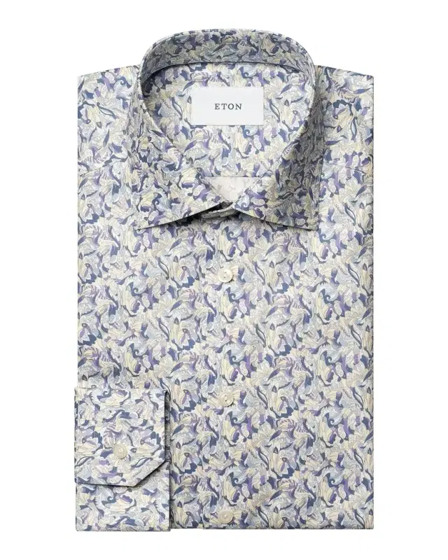 Eton Men 's Floral Twill Slim-Fit Shirt