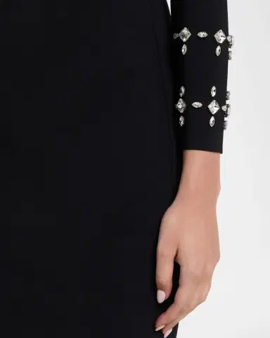 Chiara Boni La Petite Robe Klara Crystal-Embellished Bodycon Midi Dress | Thumbnail 5