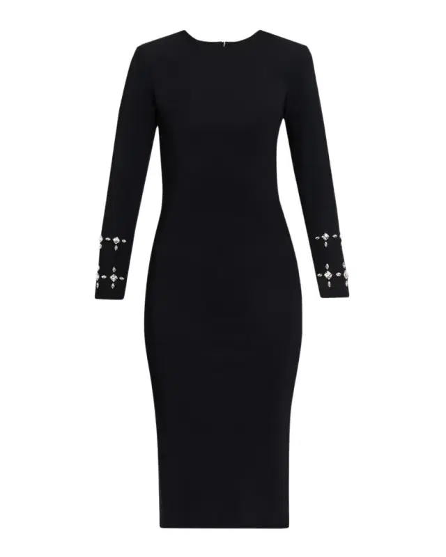 Chiara Boni La Petite Robe Klara Crystal-Embellished Bodycon Midi Dress