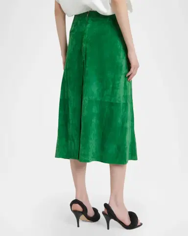 Bottega Veneta Suede Midi Wrap Skirt | Thumbnail 3