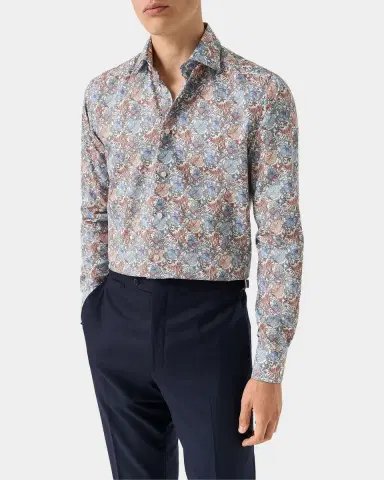 Eton Men's Slim-Fit Floral Twill Shirt | Thumbnail 3