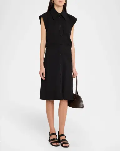 Co Cap-Sleeve Banana Cut Shirtdress | Thumbnail 4 Co Cap-Sleeve Banana Cut Shirtdress | Thumbnail 4