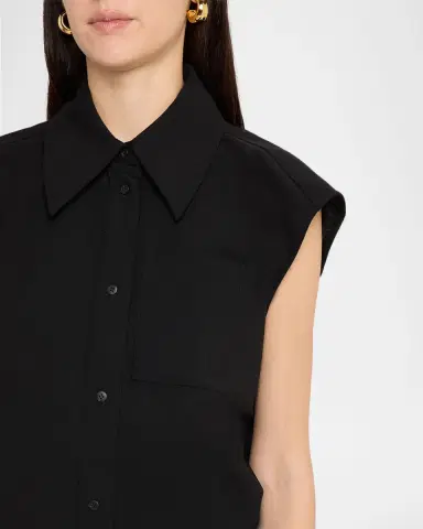 Co Cap-Sleeve Banana Cut Shirtdress | Thumbnail 5 Co Cap-Sleeve Banana Cut Shirtdress | Thumbnail 5