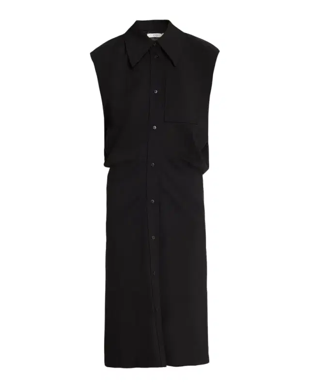 Co Cap-Sleeve Banana Cut Shirtdress