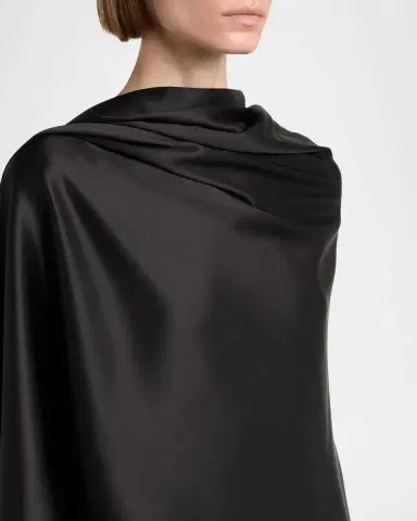 Bottega Veneta Asymmetric Silk Cape Column Dress | Thumbnail 5 Bottega Veneta Asymmetric Silk Cape Column Dress | Thumbnail 5