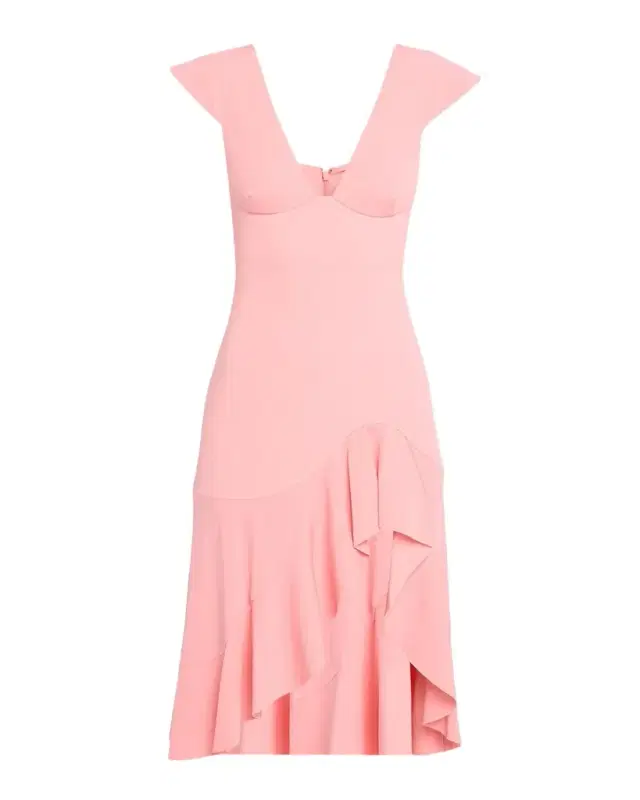 Stella McCartney V-Neck Cap-Sleeve Ruffled Dress