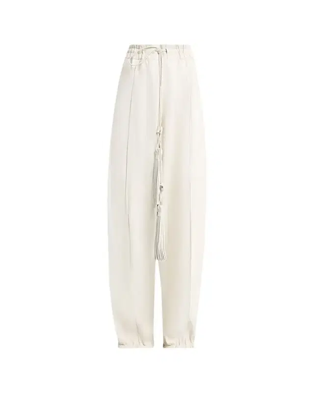 Bottega Veneta Leather Barrel-Leg Drawstring Trousers