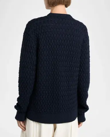 Bottega Veneta Basketweave Knit Crewneck Sweater | Thumbnail 3 Bottega Veneta Basketweave Knit Crewneck Sweater | Thumbnail 3