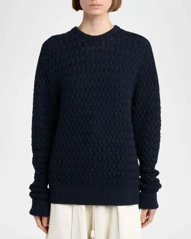 Bottega Veneta Basketweave Knit Crewneck Sweater | Thumbnail 4 Bottega Veneta Basketweave Knit Crewneck Sweater | Thumbnail 4