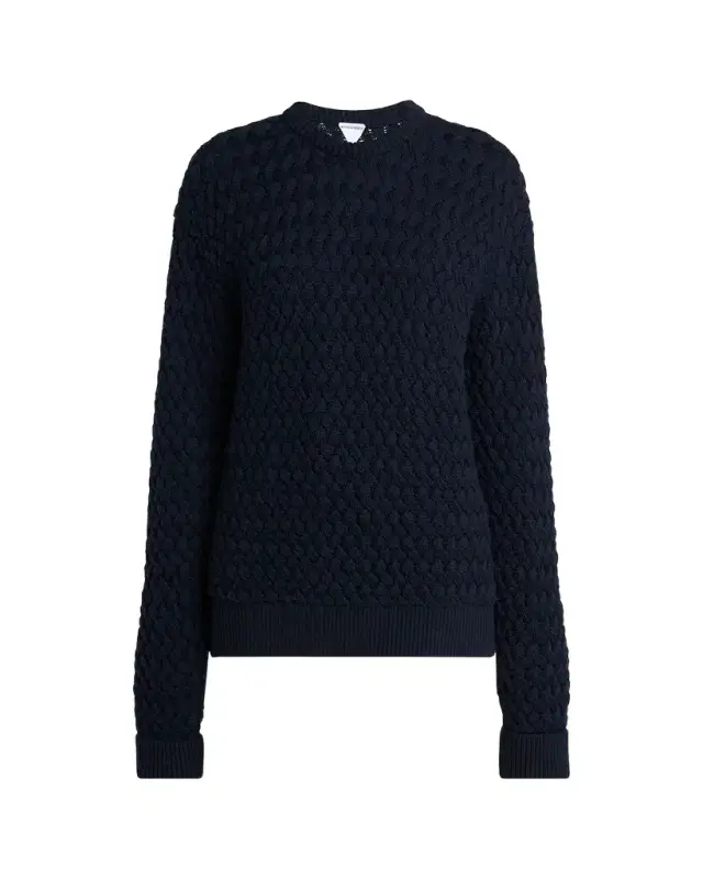 Bottega Veneta Basketweave Knit Crewneck Sweater