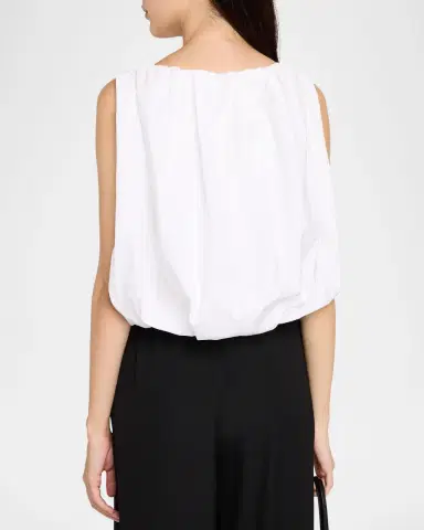 Co Sleeveless Cotton Bubble Crop Top | Thumbnail 3 Co Sleeveless Cotton Bubble Crop Top | Thumbnail 3