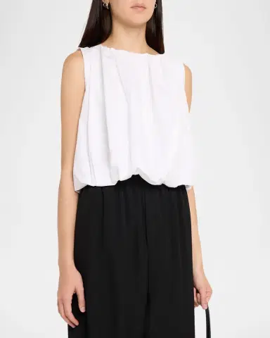 Co Sleeveless Cotton Bubble Crop Top | Thumbnail 4 Co Sleeveless Cotton Bubble Crop Top | Thumbnail 4