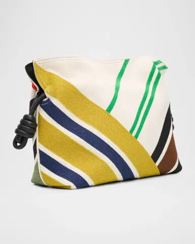 Loewe Flamenco Woven Striped Clutch Bag | Thumbnail 2 Loewe Flamenco Woven Striped Clutch Bag | Thumbnail 2