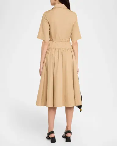 Co Short-Sleeve Belted A-line Dress | Thumbnail 3 Co Short-Sleeve Belted A-line Dress | Thumbnail 3