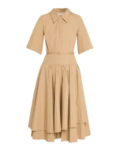 Co Short-Sleeve Belted A-line Dress | Thumbnail 1 Co Short-Sleeve Belted A-line Dress | Thumbnail 1