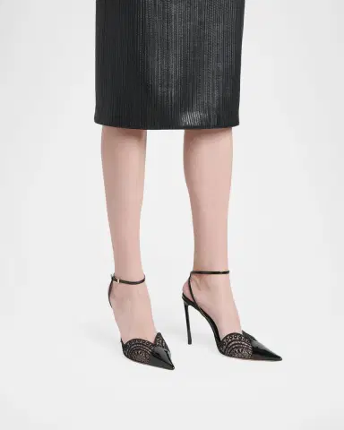 Tom Ford 85mm Lace Patent Leather Pumps | Thumbnail 2