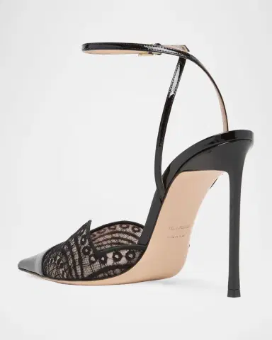 Tom Ford 85mm Lace Patent Leather Pumps | Thumbnail 4